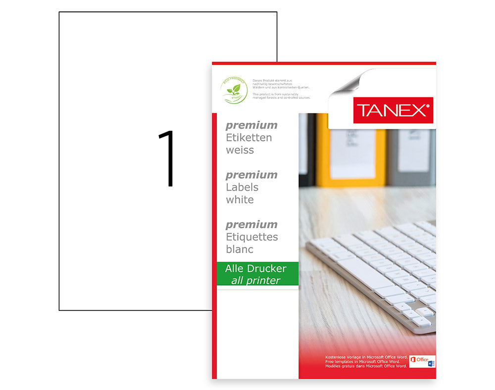 ETICHETE 1/A3 297*420MM COLTURI DREPTE 100/TOP TANEX ETICHETE 1/A3 297*420MM COLTURI DREPTE 100/TOP TANEX